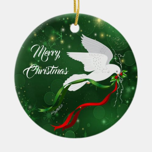 Christmas White Dove Ornament