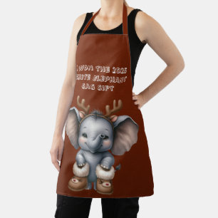 Christmas White Elephant Gag Gift Apron