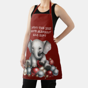 Christmas White Elephant Gag Gift Apron