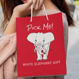 Christmas White Elephant Pick Me Gift exchange Medium Gift Bag