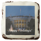 Christmas White House at Night in Washington DC Brownie (Front)