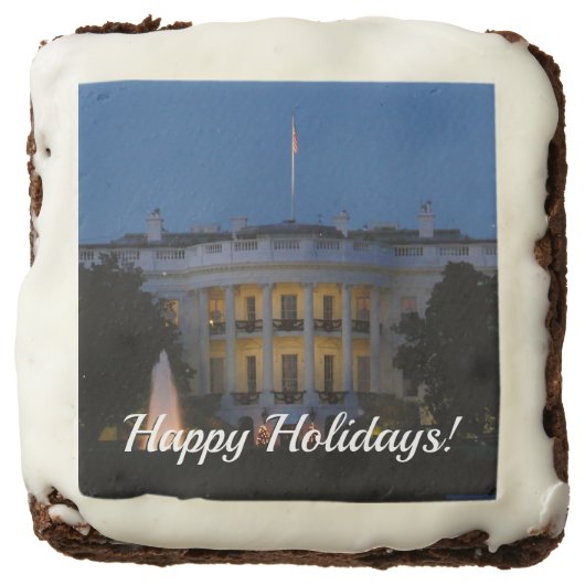 Christmas White House at Night in Washington DC Brownie (Front)