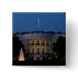 Christmas White House at Night in Washington DC Button