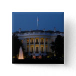 Christmas White House at Night in Washington DC Button