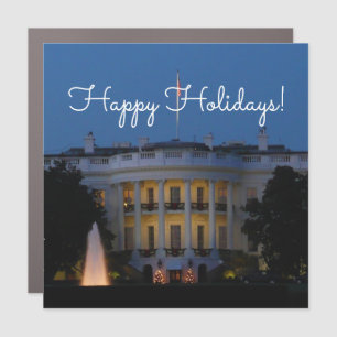 Christmas White House at Night in Washington DC Car Magnet