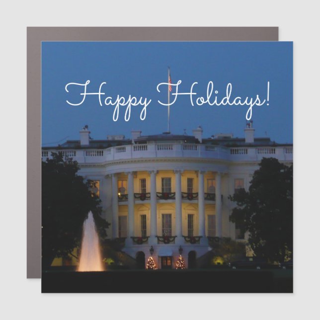 Christmas White House at Night in Washington DC Car Magnet (Front)