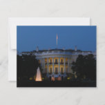 Christmas White House at Night in Washington DC Card