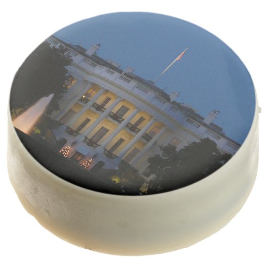 Christmas White House at Night in Washington DC Chocolate Covered Oreo (Angled)