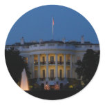 Christmas White House at Night in Washington DC Classic Round Sticker