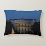 Christmas White House at Night in Washington DC Decorative Pillow
