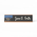 Christmas White House at Night in Washington DC Desk Name Plate