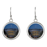 Christmas White House at Night in Washington DC Earrings