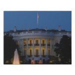 Christmas White House at Night in Washington DC Faux Canvas Print
