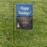 Christmas White House at Night in Washington DC Garden Flag