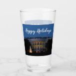 Christmas White House at Night in Washington DC Glass