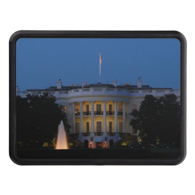 Christmas White House at Night in Washington DC Hitch Cover (Front)
