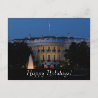 Christmas White House at Night in Washington DC