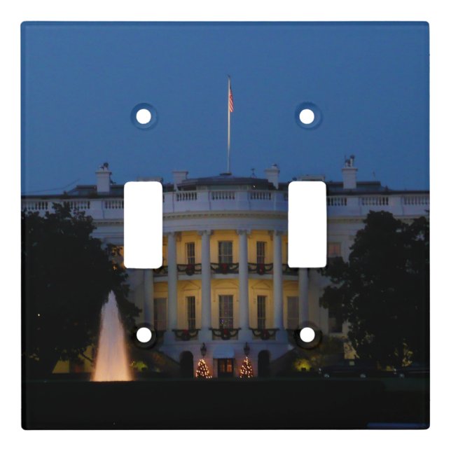 Christmas White House at Night in Washington DC Light Switch Cover (Front)
