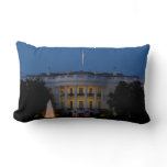 Christmas White House at Night in Washington DC Lumbar Pillow