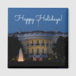 Christmas White House at Night in Washington DC Magnet