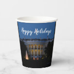 Christmas White House at Night in Washington DC Paper Cups