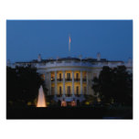 Christmas White House at Night in Washington DC Photo Print