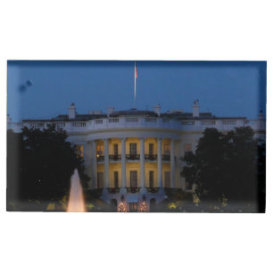 Christmas White House at Night in Washington DC Place Card Holder
