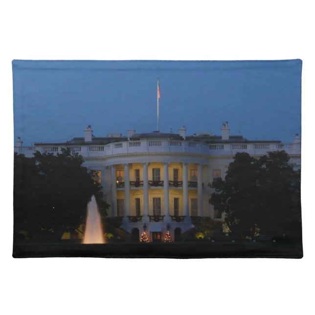 Christmas White House at Night in Washington DC Placemat (Front)