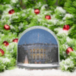 Christmas White House at Night in Washington DC Snow Globe