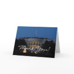 Christmas White House at Night in Washington DC Thank You Card