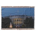Christmas White House at Night in Washington DC Throw Blanket