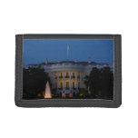 Christmas White House at Night in Washington DC Trifold Wallet