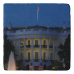 Christmas White House at Night in Washington DC Trivet