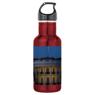 Christmas White House at Night in Washington DC Water Bottle