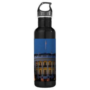 Christmas White House at Night in Washington DC Water Bottle