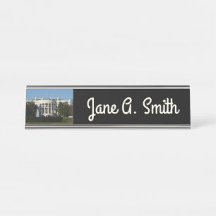 Christmas White House Desk Name Plate