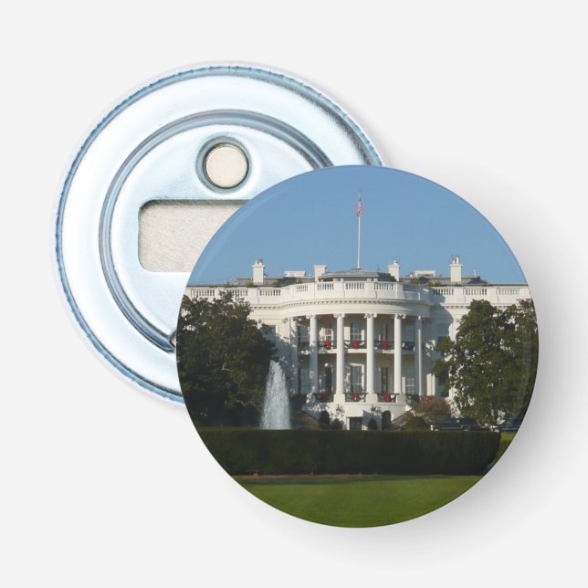 Christmas White House for Holidays Washington DC Bottle Opener (Front)