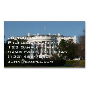 Christmas White House for Holidays Washington DC Business Card Magnet