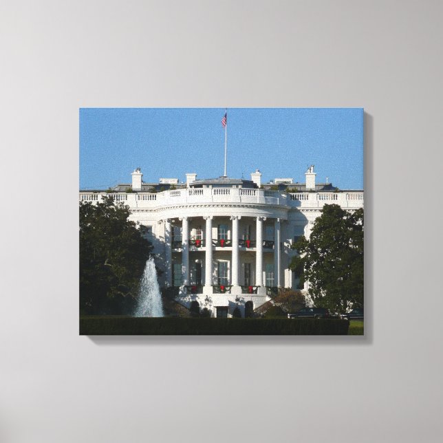 Christmas White House for Holidays Washington DC Canvas Print (Front)