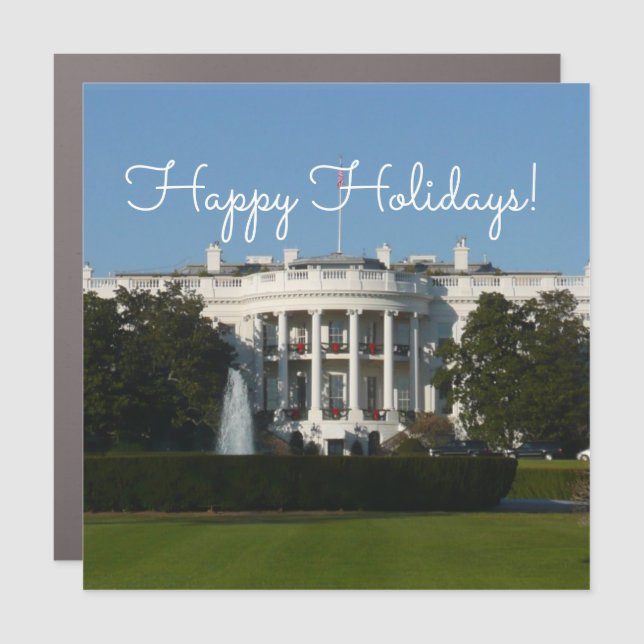 Christmas White House for Holidays Washington DC Car Magnet (Front)