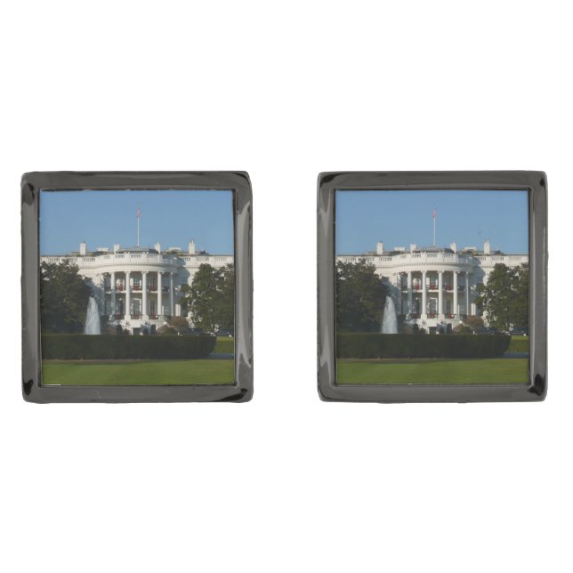 Christmas White House for Holidays Washington DC Cufflinks (Front)
