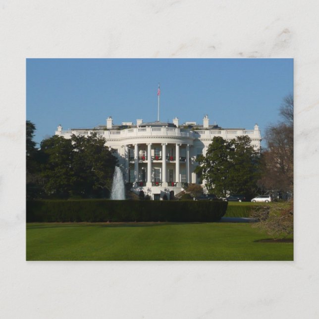 Christmas White House for Holidays Washington DC Holiday Postcard (Front)