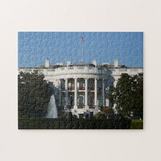 Christmas White House for Holidays Washington DC Jigsaw Puzzle (Horizontal)