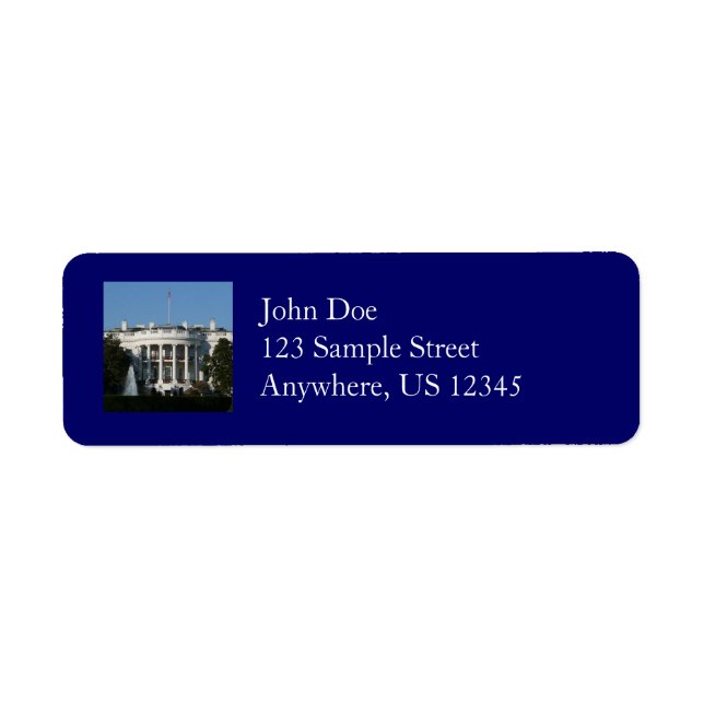 Christmas White House for Holidays Washington DC Label (Front)