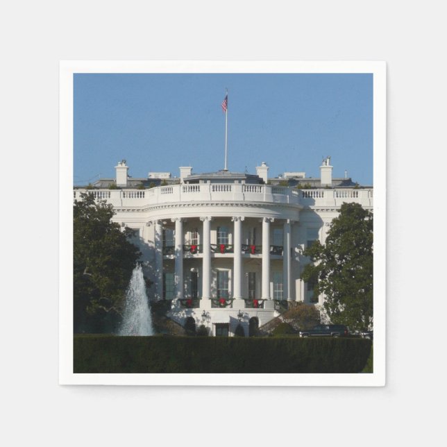 Christmas White House for Holidays Washington DC Napkins (Front)