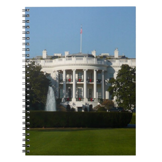 Christmas White House for Holidays Washington DC Notebook (Front)