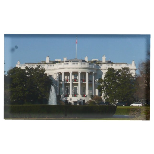 Christmas White House for Holidays Washington DC Place Card Holder (Front)