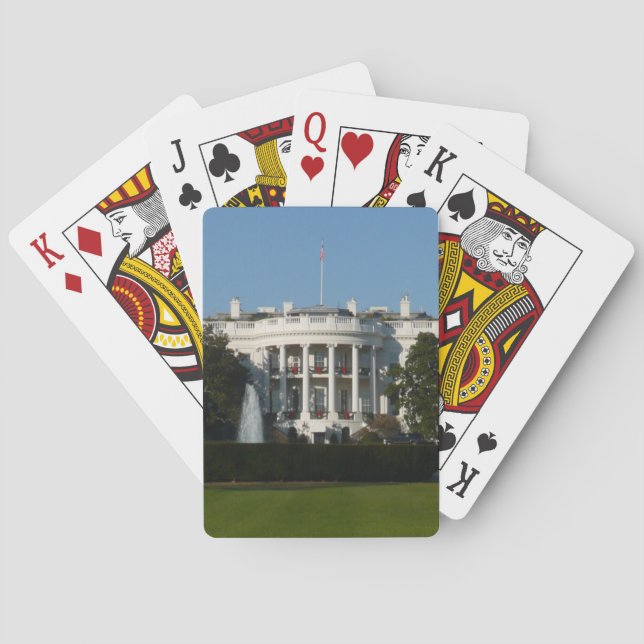 Christmas White House for Holidays Washington DC Poker Cards (Back)