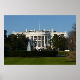 Christmas White House for Holidays Washington DC Poster