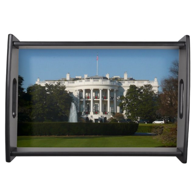 Christmas White House for Holidays Washington DC Serving Tray (Front)
